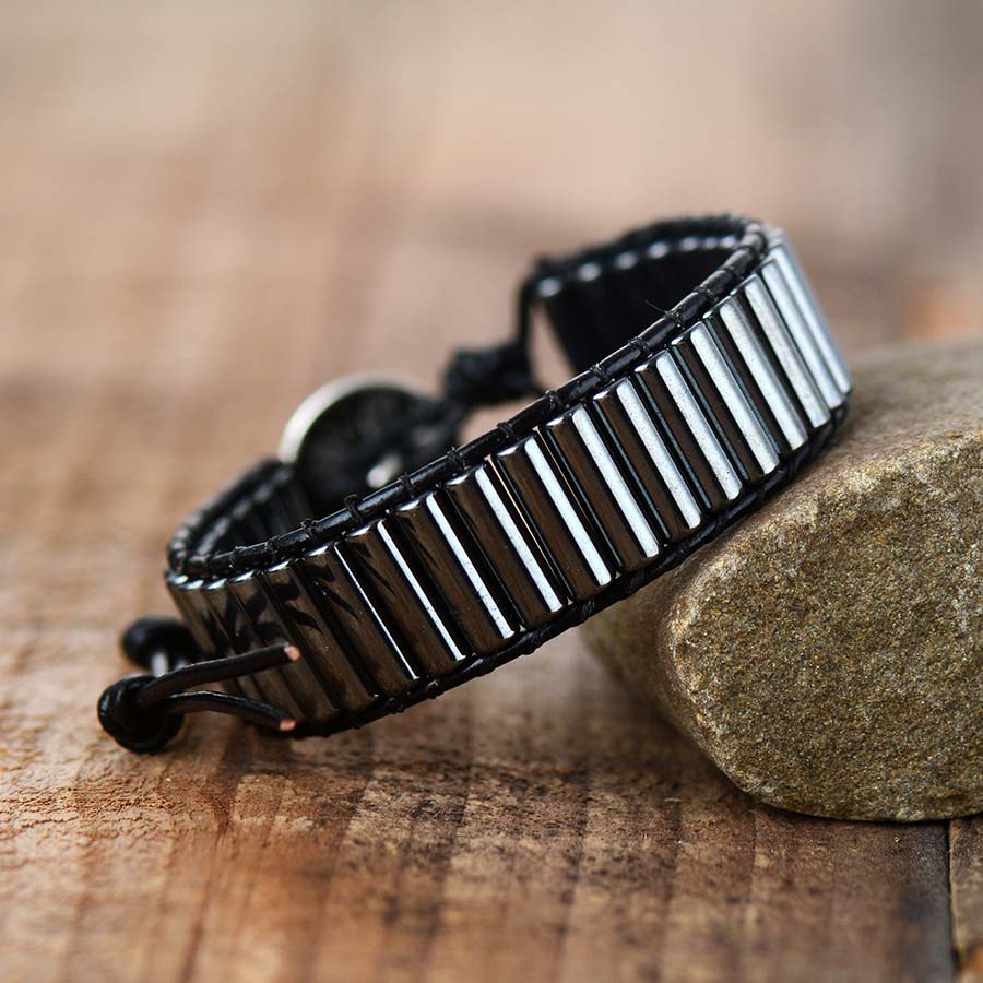 Rock Punk Bracelets Black Men Leather Wrap Bracelet Women Couples Bracelet Bestfriend
