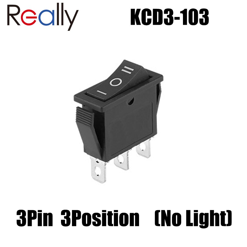 Echt 15A 250V/20A 125V Ac Tuimelschakelaar KCD3 Switch On-Off 2 Positie 3 Pin elektrische Apparatuur Met Licht Schakelaar: KCD3-103