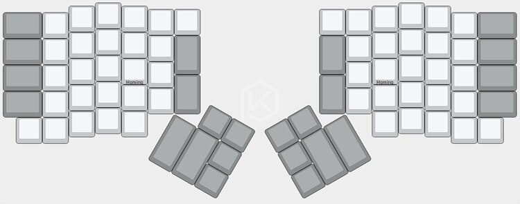 Xda ergodox ergo pbt blank keycaps custom mechanische toetsenborden Infinity ErgoDox Ergonomisch Toetsenbord keycaps: XDA Ergo WG x1