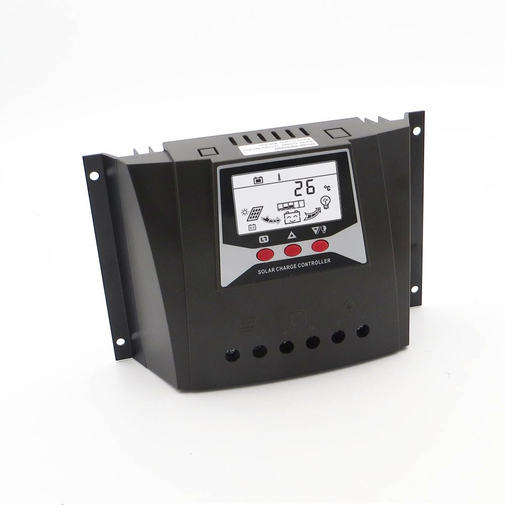 60AMPS PWM Solar Charge controller Charger Regulators 60A 12V 24V 36V 48V Auto Backlight LiFePO4 lithium Battery 3.2V 3.7V