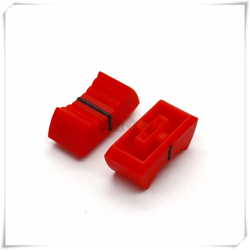 10 Piece 24*11.5*11MM straight slide potentiometer mixer push rod plastic cap console volume hat inner hole 4MM: Red