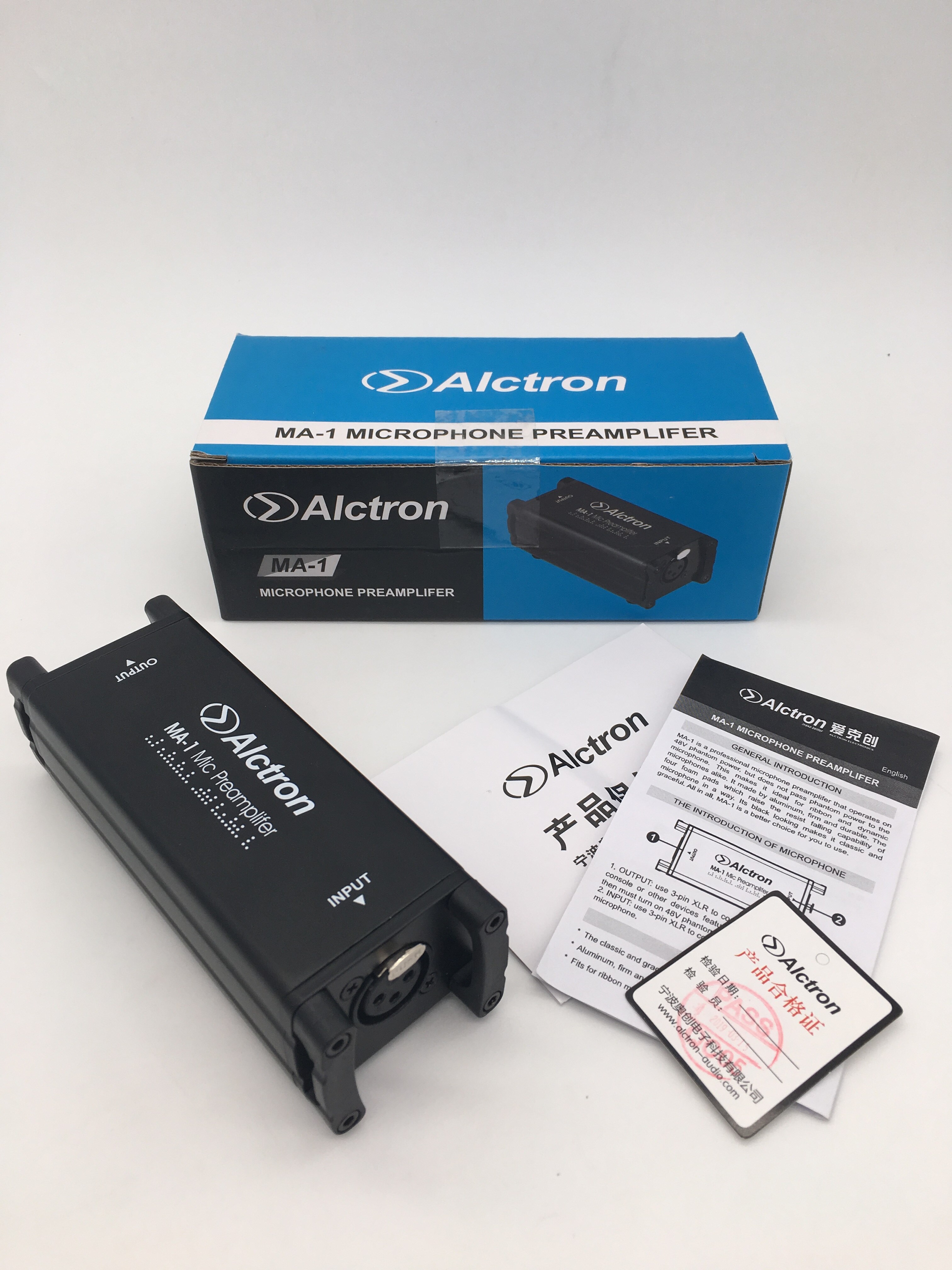 Original Alctron MA-1 mic amp for Dynamic mic and passive ribbon mic microphone amplifier