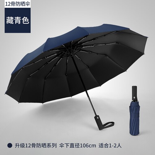 Academy Zon Bescherming Mannen Paraplu Reizen Luxe Winddicht Automatische Parasol Paraplu Regen Vrouwen Sombrilla Ambrella BW50YS: style2