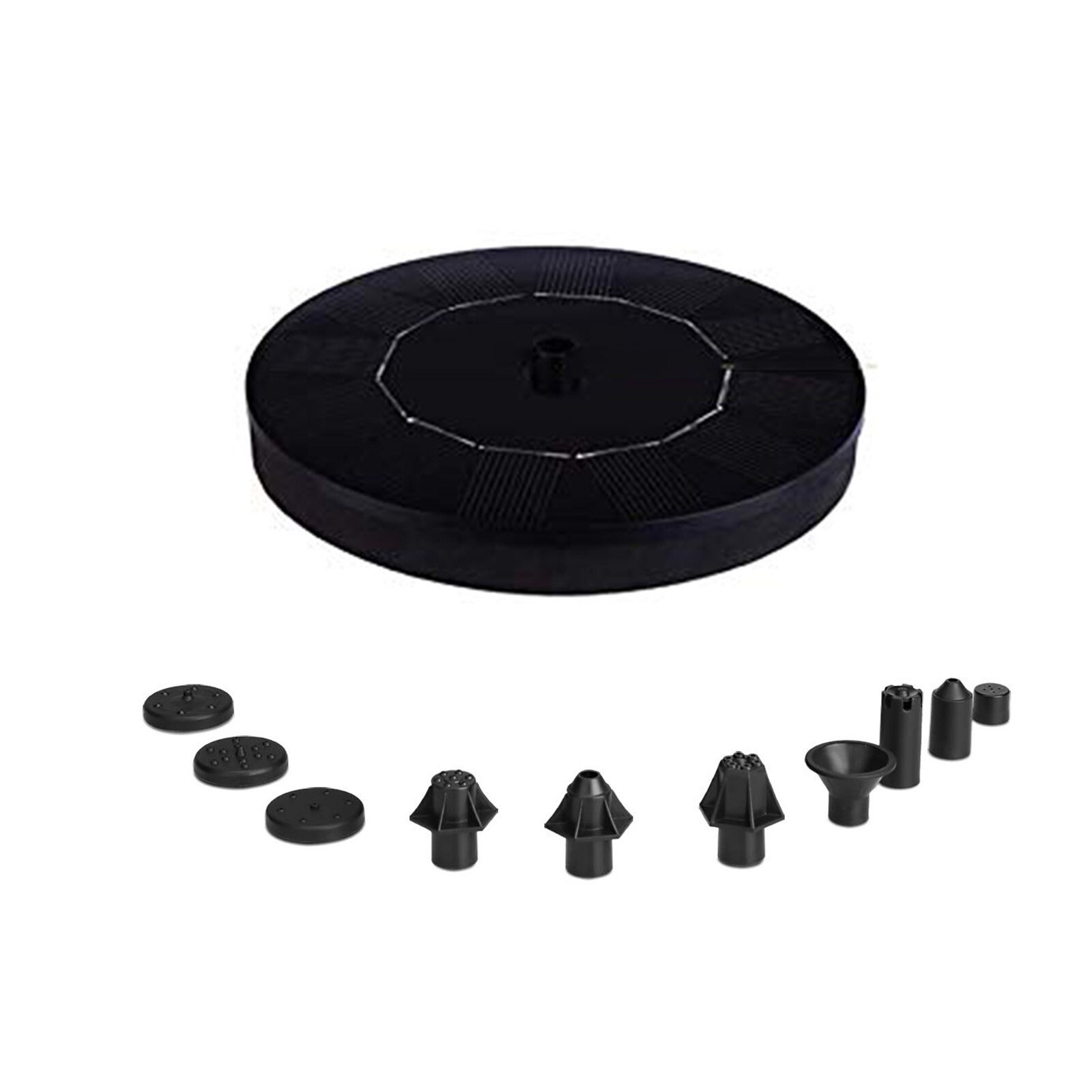 Solar Pump 1W Free Standing Floating Solar Bird Bath Water Pumps for Garden Round Solar Fountain Floating Water Garden Decor