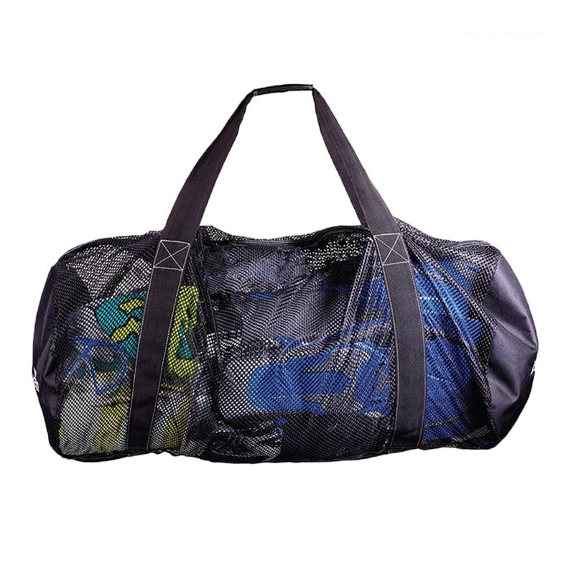 Borsa a rete portatile per attrezzatura da sub con cravatta a pantofola borsa da immersione a rete grande capacità calda: 75cm