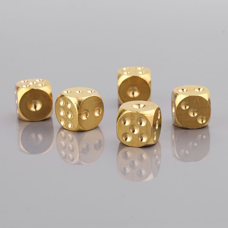 Messing Dices Solide Metalen Polyhedral Club Bar Dice Spelen Game Tool 15X15X15mm