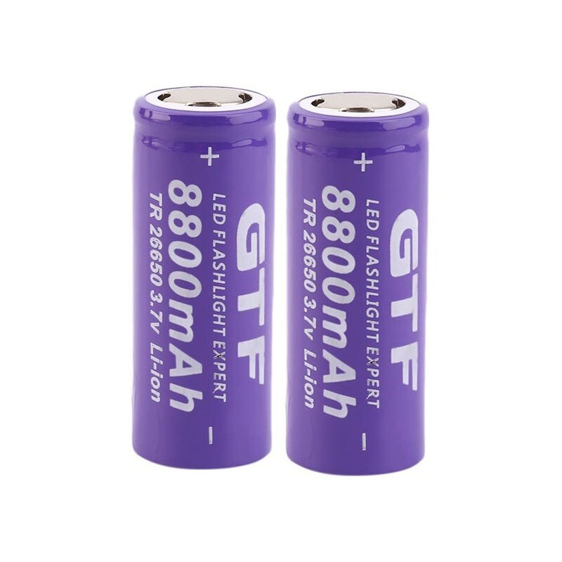100% 3.7V 26650 Battery 8800mAh Li-ion Rechargeable Battery For LED Flashlight Torch Li-ion Battery accumulator battery