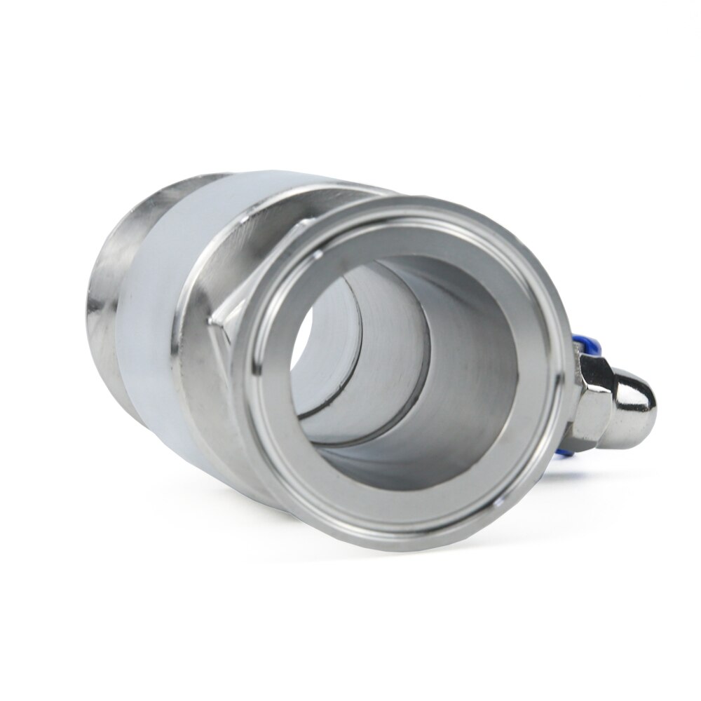 3/4&quot; 19/25/32/38/42/45/51 mm 304 Stainless Steel Sanitary Ball Valve Tri Clamp 50.5/64mm Ferrule Type For Homebrew Diary Product