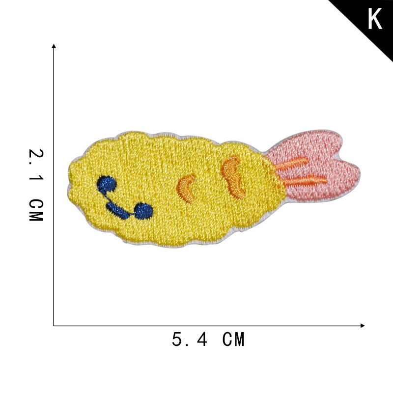 Octopus Sushi Pizza Borduren Patch Strijken Op Japanse Voedsel Leuke Applicaties Kleding Stickers Badges Voor Tassen Schoenen Plakboek: K