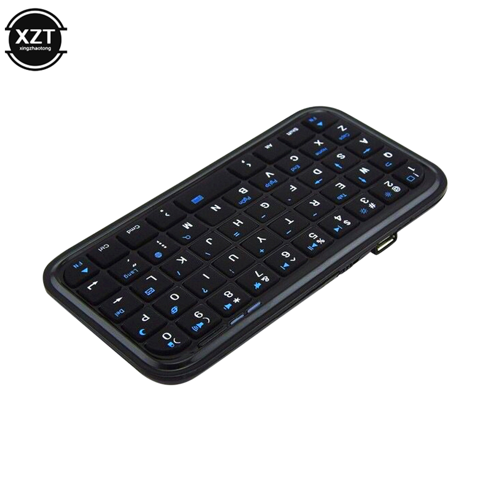 Mini teclado inalámbrico de tamaño de viaje, compatible con Bluetooth 3,0, recargable, pequeño, portátil, de 78 teclas, para tabletas y teléfonos