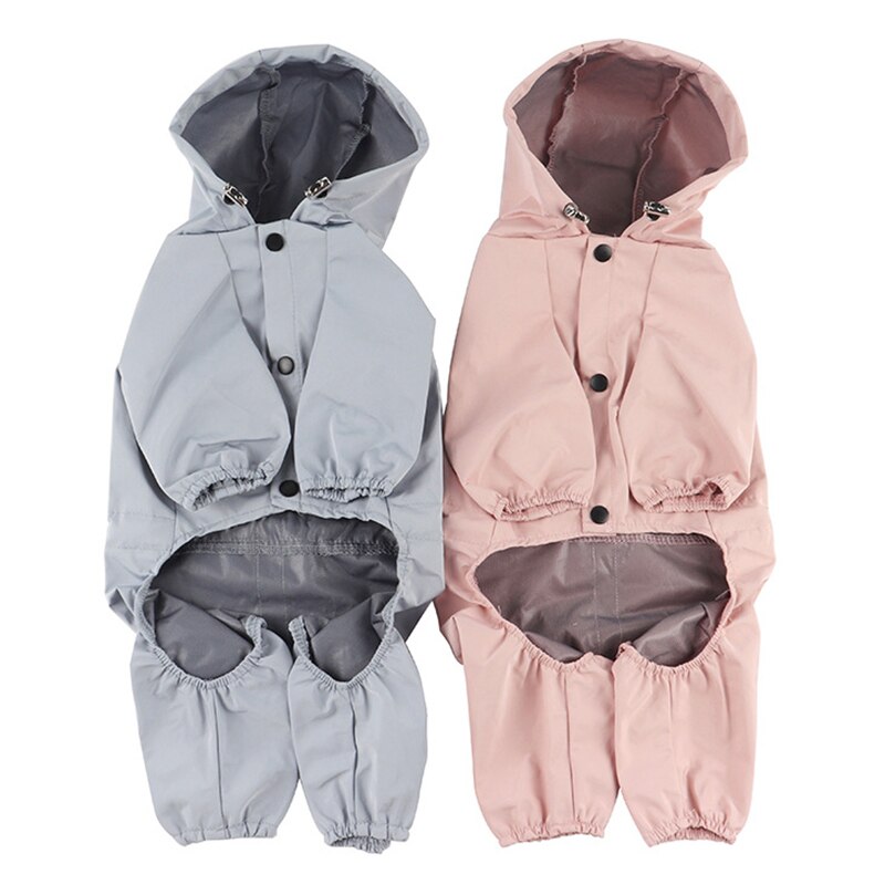 Ropa impermeable para perro mascota, reflectante, impermeable, mono, resistente al agua, abrigo de lluvia para perros pequeños y grandes