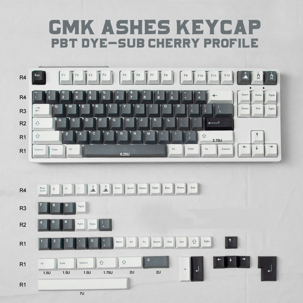 JakeTsai Keycap, 172 tasti SA Profilo Doppio Shot Keycap Set con 2.75u