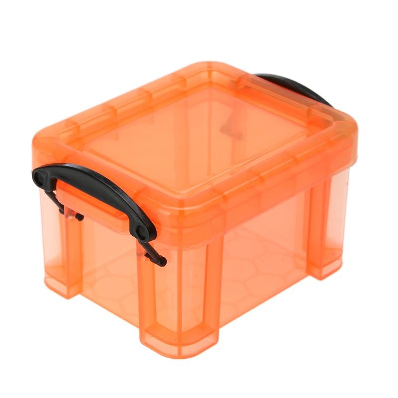 Cute Mini Desktop Desk Top Storage Organizer Case Painting Bush Nail Art Drill Container Holder Office Organizer: Orange