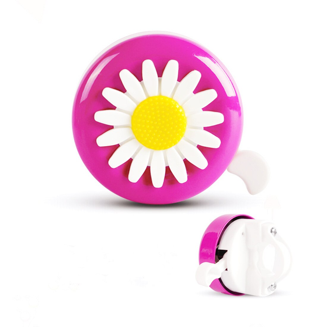 Cyrusher Bicycle Bell Cartoon Super Loud Little Daisy Bell Children's Balance Bike Scooter Riding Mountain Bike Horn: Rose white