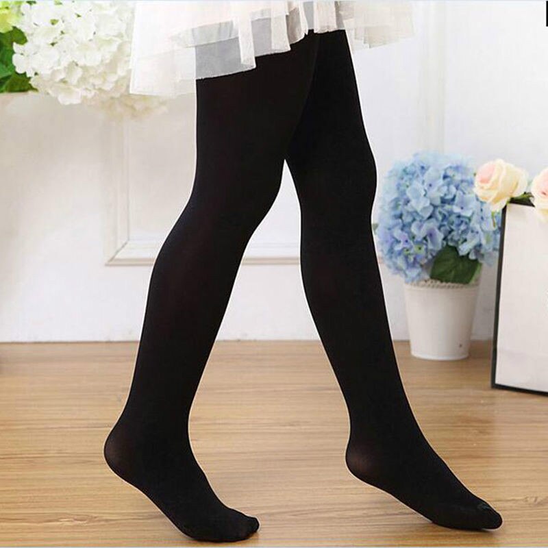 Children's Ballet Dance Tights Footed Seamless Kid Girls Pure Color Tights Stocking for Ballet Tights 4T 7T 10T