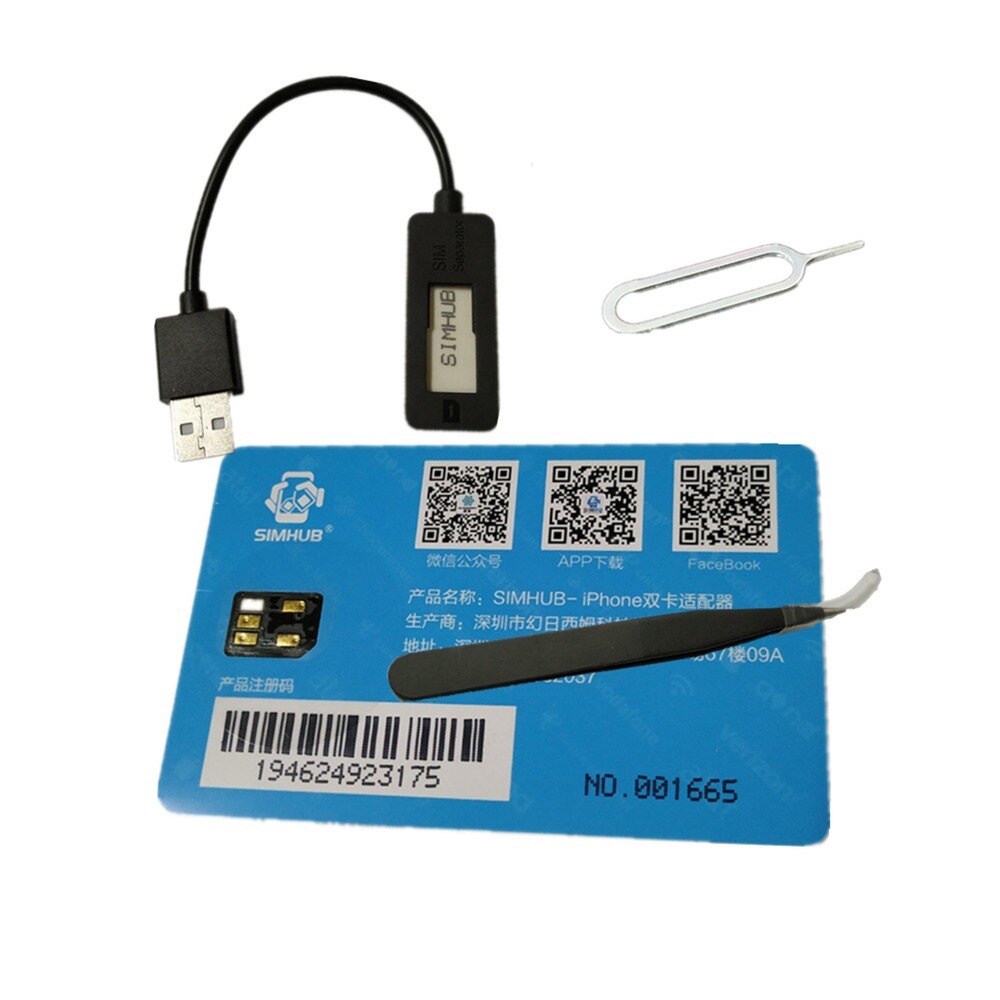 Dubbele SIM HUB Dual Sim-kaart Adapter voor iphone 5 6 7 P 8 Xs max Gebruik Twee Nano-SIM
