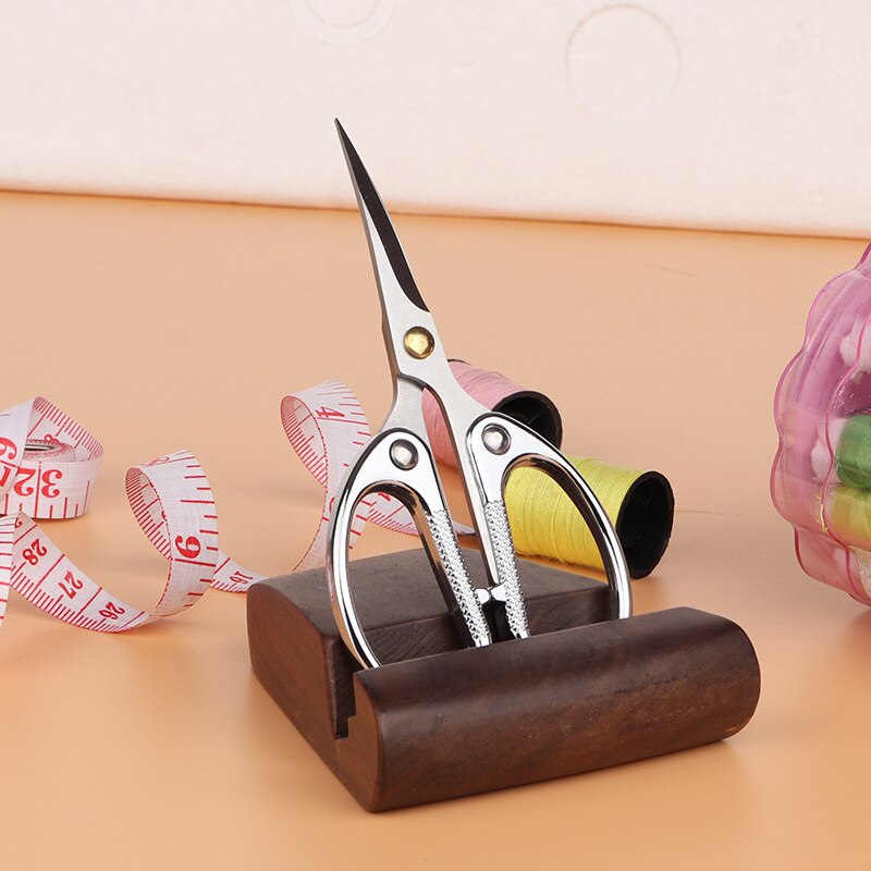 Tijeras de bordado de cabeza deformada para costura, corte Vintage, tijeras curvas para tela, herramientas de artesanía de punto de cruz: Silver