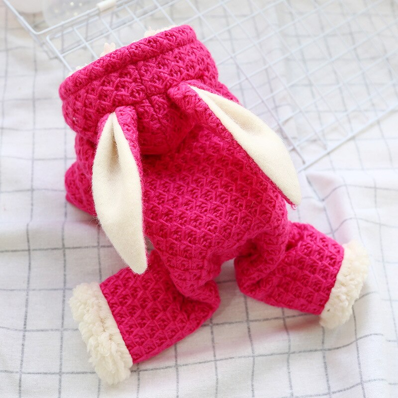 Épais chien vêtements hiver animaux chiens vêtements grand lapin oreille vêtements pour animaux de compagnie pour petits chiens moyens manteau veste produits pour animaux de compagnie York: Rouge / XL