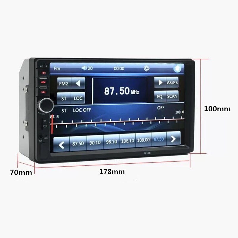 Autoradio 2 Din Fm Audio Stereo 7 &quot;Hd Touch Screen MP5 Bluetooth Multimedia Speler Ondersteuning Tf Usb Aux input Autoradio