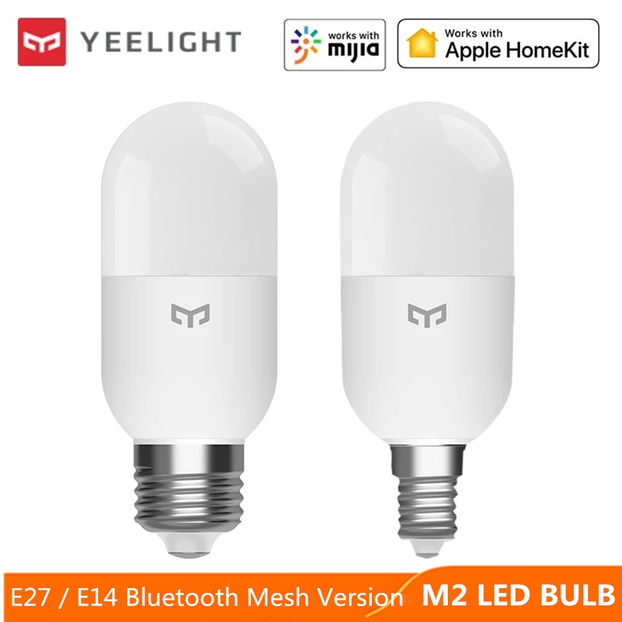 Yeelight-bombilla LED inteligente M2, lámpara de luz regulable con Bluetooth, malla E27, E14, control por aplicación de temperatura de Color para Xiaomi mi home Homekit