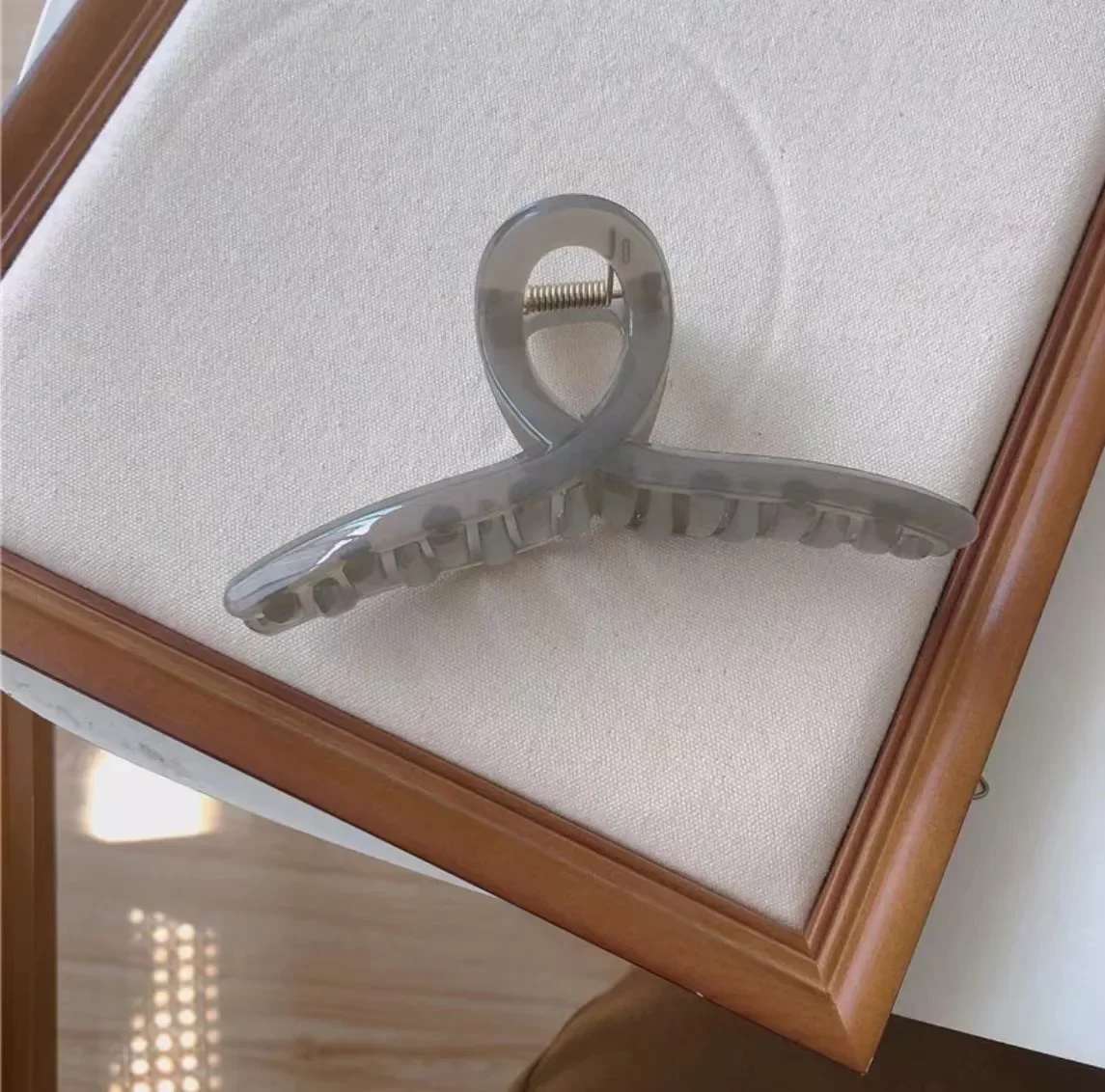 Clip de cola de caballo alta para mujer, pinza de pelo de Metal a la , pinzas para niñas, horquilla fija, pinza, accesorios para el cabello, para la cabeza: Rojo coral