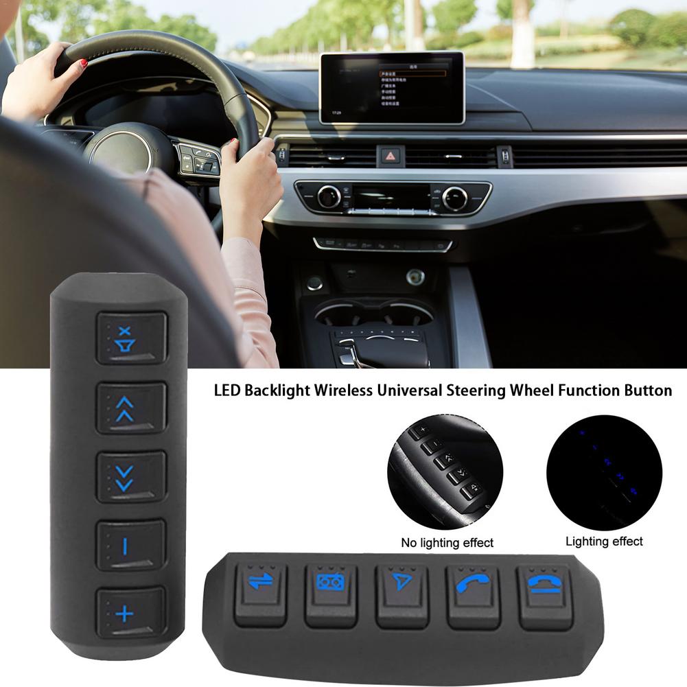 Car Remote Controls Wireless Controller Steering Wheel Button LCD Backlight Controller For Car Radio DVD GPS Player Universal