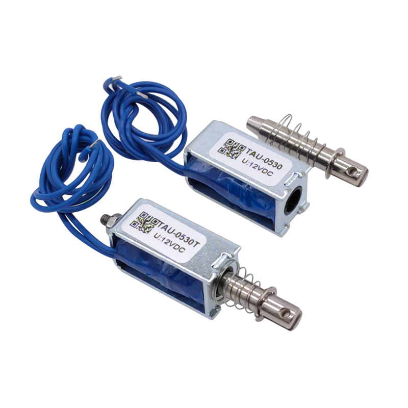 Magnetisk solenoid  dc 6v 12v 24v tryk-og-træk åben ramme elektromagnet tau -0530 tau -0530t holdekraft 700g