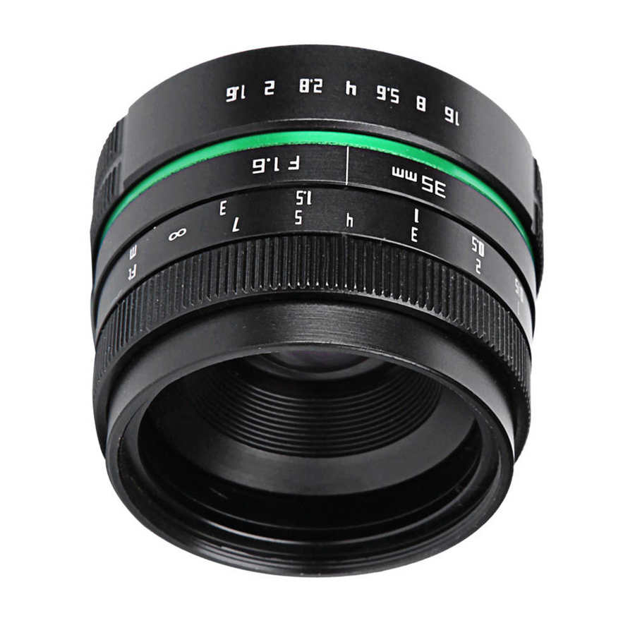 Câmera foucsing lente 35mm f1.6 c montagem apsc foucsing lente uso com adaptador para sony câmera mirrorless