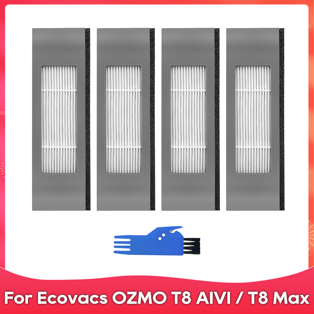 Passend für Ecovacs DEBOT OZMO T8+ / T8 AIVI / T8 Max / N8 Plus / N8 Profi Rolle Seitliche Bürste Filter Mopp Staubbeutel Zubehörteile: Lavendel