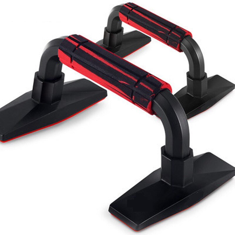 Fitnesscenter fitness push up bar rack push-ups stativer stænger til opbygning af brystmuskler hjemmetræning: Rød