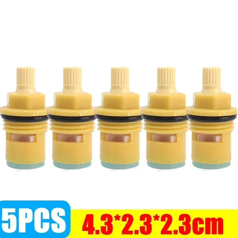 10/1PCS Universal Faucet Valves Replacement Tap Brass Ceramic Disc Cartridge Inner Faucet Valve Bathroom Kitchen Sink Accessory: light yellow