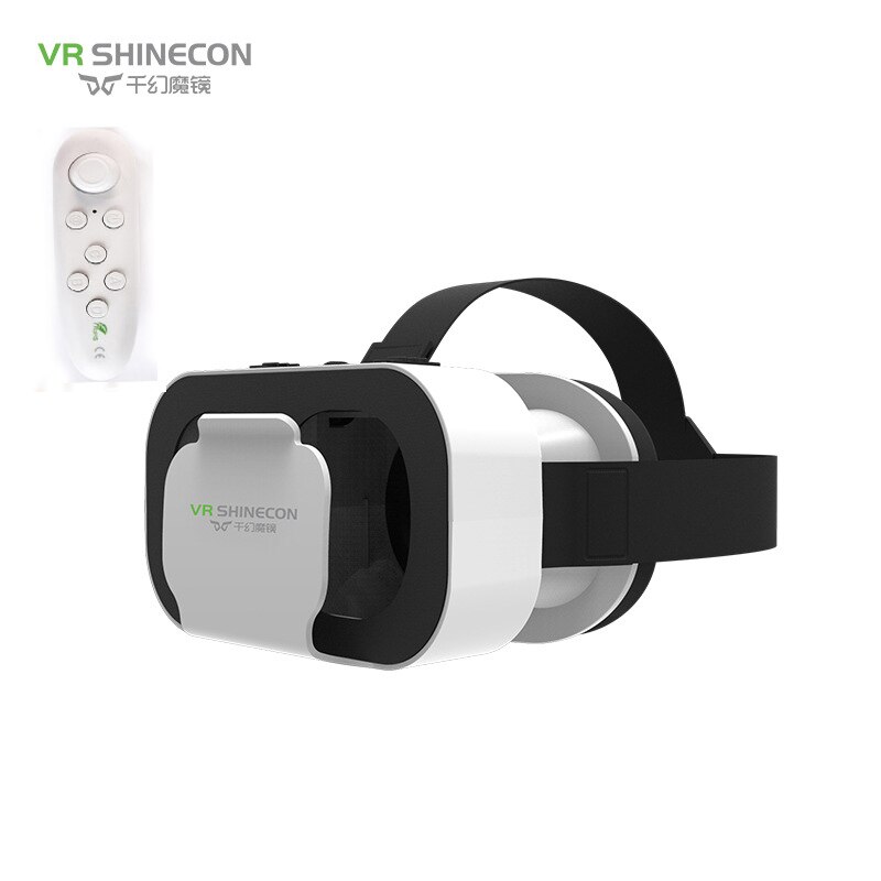 Shinecon Vr Doos 5 Mini Vr Bril 3D Bril Virtual Reality Bril Vr Headset Voor Google Kartonnen Smartp: VR WHITE CONTROLLER