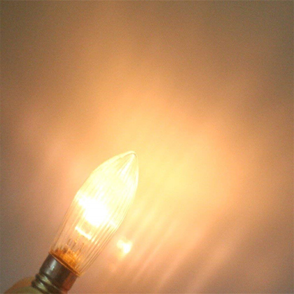 Pack Of 12 E10 Led Replacement Lamp Bulb Candle Light Bulb For Light Chains 10 V Corn Lamp Chandelier Lighting Candle Light Bulb