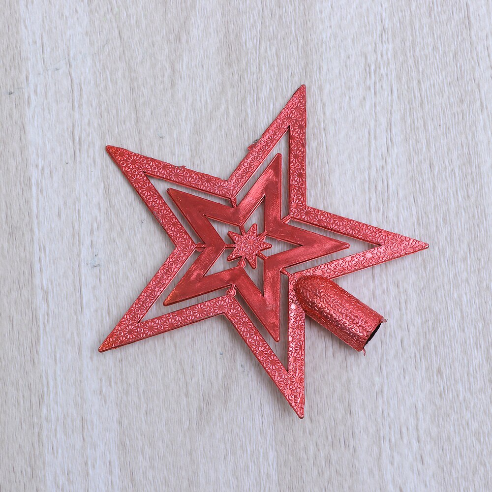 10cm Christmas Tree Topper Star Happy Christmas Treetop Star Festival Decoration (Gold)