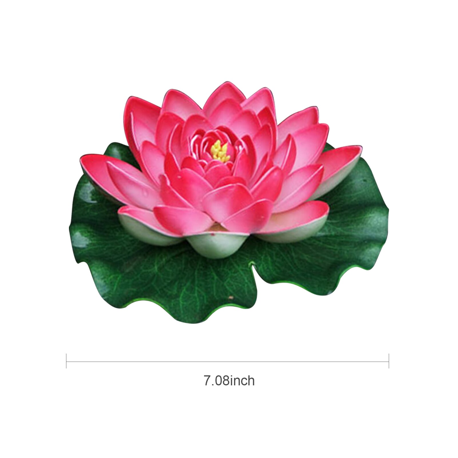 7 Inch Kunstmatige Drijvende Lotus Bloemen Water Vijvers Foam Lotusblad Nep Lelie Pad Drijvende Zwembad Thuis Vijver Fish Tank decoratie