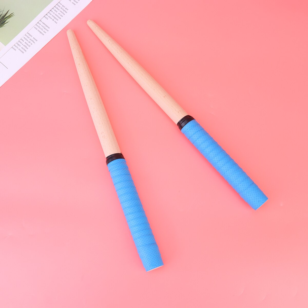 Taiko – baguettes de tambour portables en bois, 35x2cm, 1 paire, bâtons à Percussion légers pour tambour (jaune)