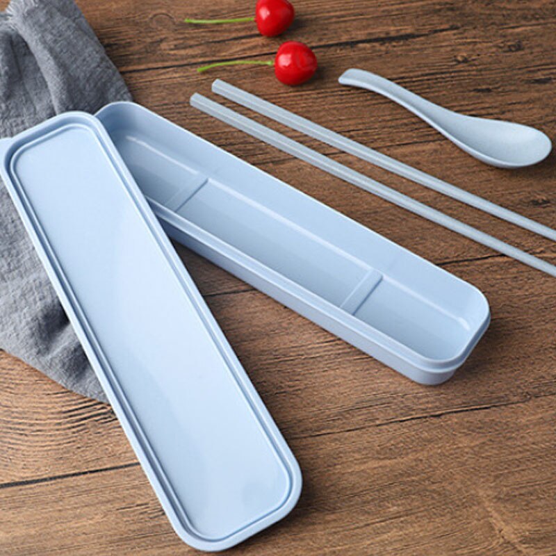 Tableware Storage Box Spoon Storage Box Chopsticks Box Straw Box Household Supplies Solid Color Nordic Style Portable
