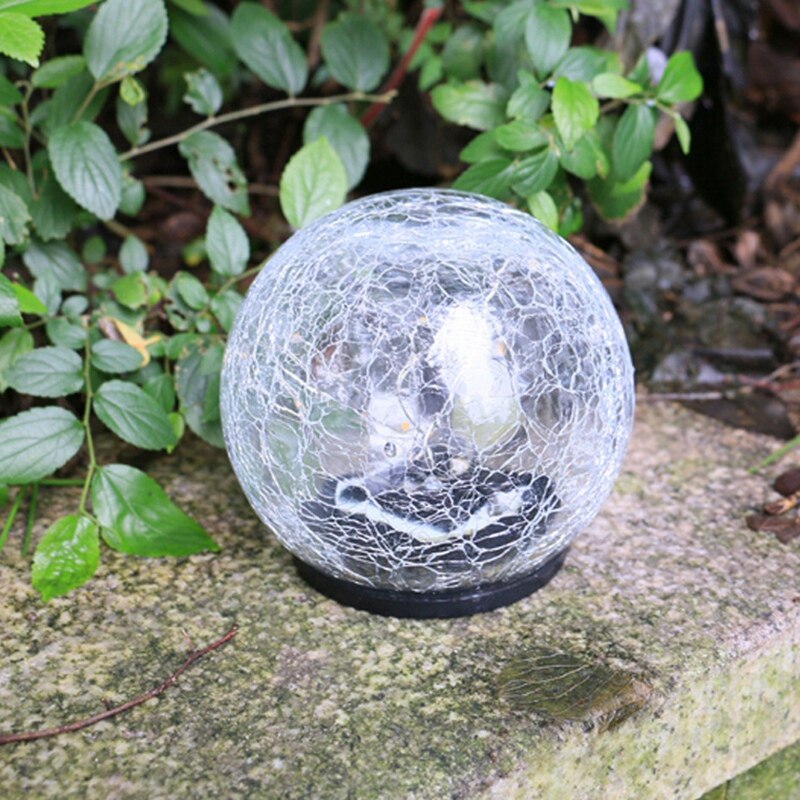 Solar Garden Light Crack Ball Lawn Light for Outdoor Decoration,Solar Powered,Waterproof,with LED Auto on / Off Light