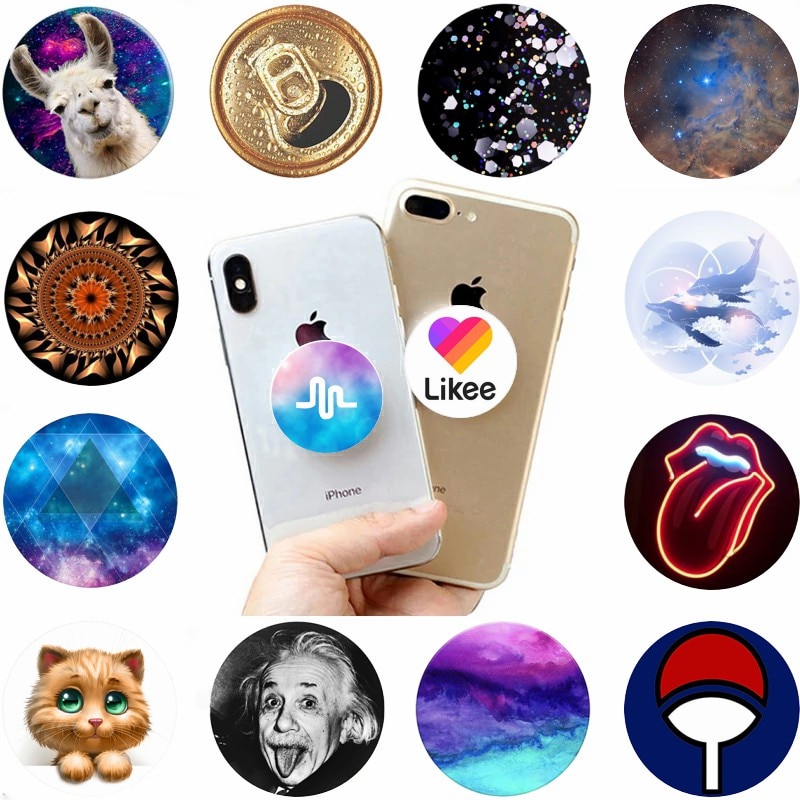 Pipsocket Flower Pattern Finger Ring Popping Phone Holder Pops Grip Stand Expanding попсокет Universal Pocket Socket For Phones