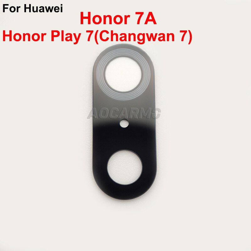 Aocarmo For Huawei Honor 7A / Honor Play 7 DUA-AL00 Rear Back Camera Lens Glass With Adhesive Sticker Replacement Part