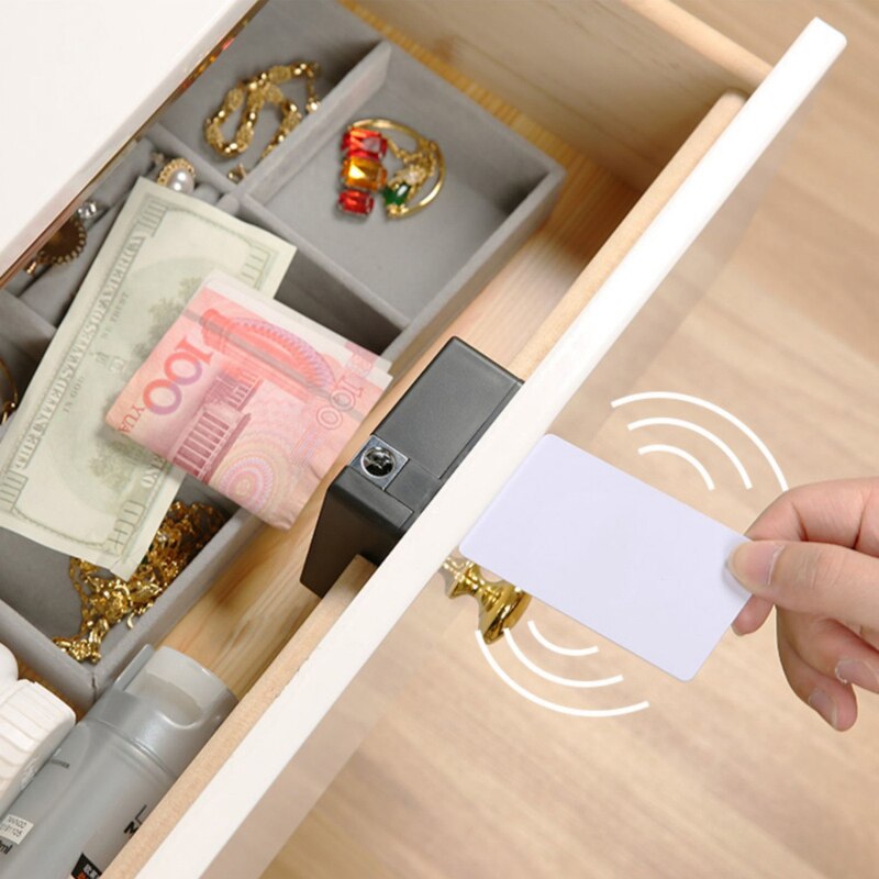 Smart Cabinet Locks ID Card /TT LOCK APP Unlock Electronic Drawer Lock Stainless Steel Latch For 30mm Slidding Door Locker