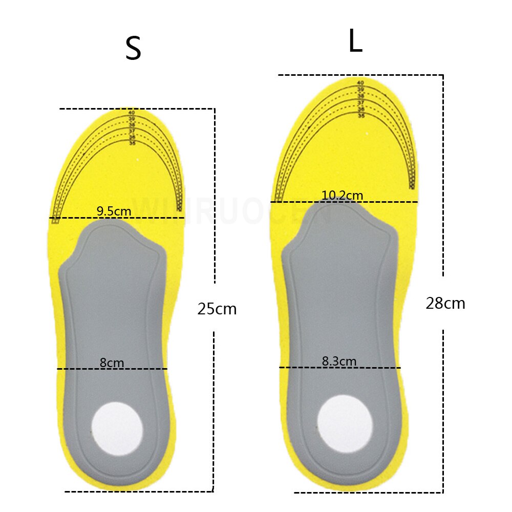 Komfortabel orthotics ortopedisk flat fot innleggssåler bue støtte for menn kvinne sko støtdemping sports innleggssåler pads