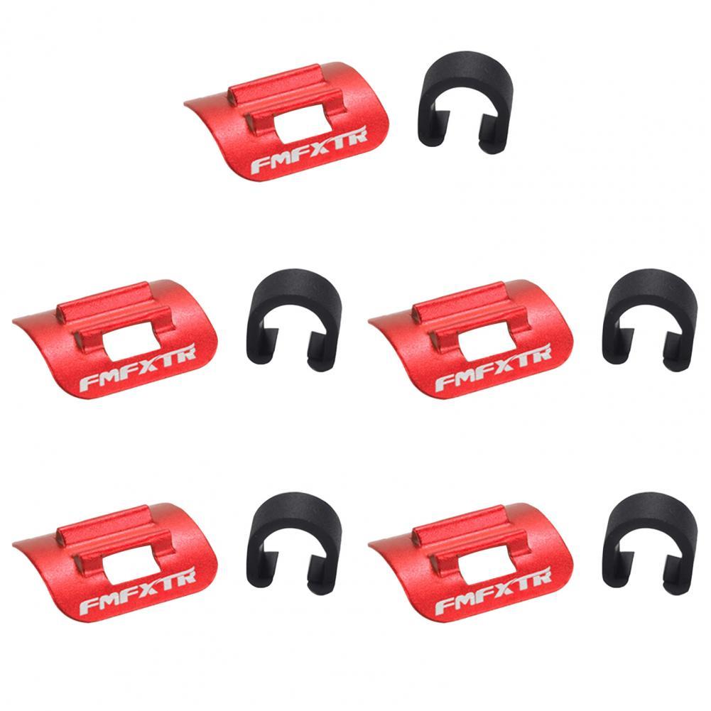 5Pcs Useful Bike Cable C-Clips Convenient Flexible High Temperature Resistant Rust Resistant Cable Housing Clip:  Red