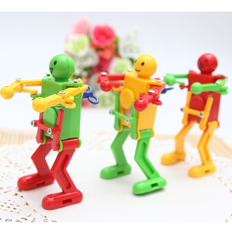 Classic Cute Cartoon Animal Wind Up Toys Children Kids Plastic Clockwork Spring Wind-Up Dancing Robot Toy Best