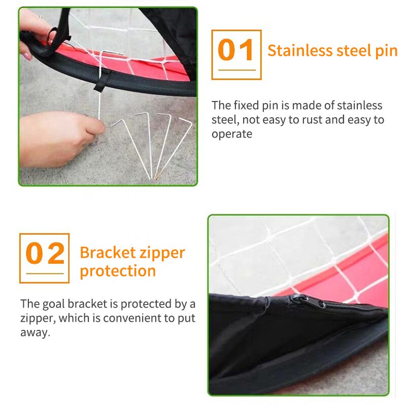 2 en 1, puerta de fútbol plegable, red para adolescentes, tiro duradero, portería de fútbol, puerta de práctica, herramientas de entrenamiento para deportes de interior al aire libre