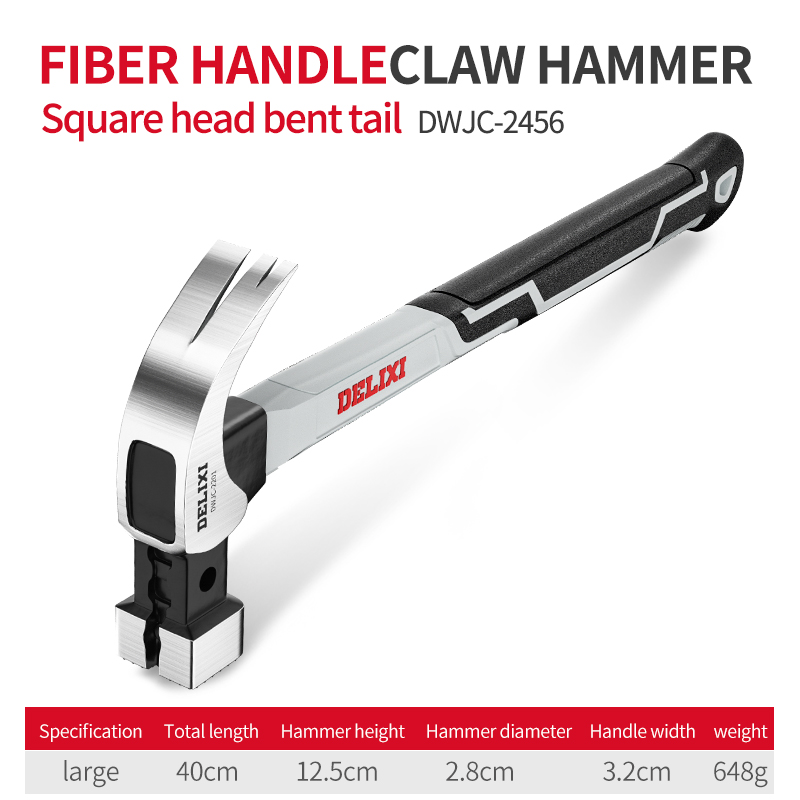 Hand Tool Magnetic Claw Hammer for Woodworking Automatic Nail Suction Hammer Multifunction Non-slip Shockproof Steel Hammer: 1