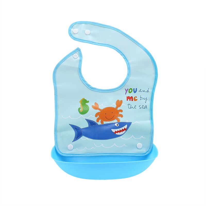 slabbers waterdichte siliconen Bib kids schort rijst zak print feed tas eten dragen QD47