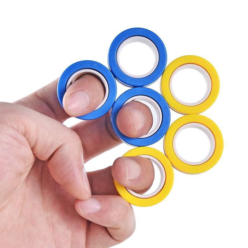 Magnetic Rings Fidget Unzip Toy Magic Ring Props Tools Children Magnetic Ring Finger Spinner Ring Adult Toys For boyfriend