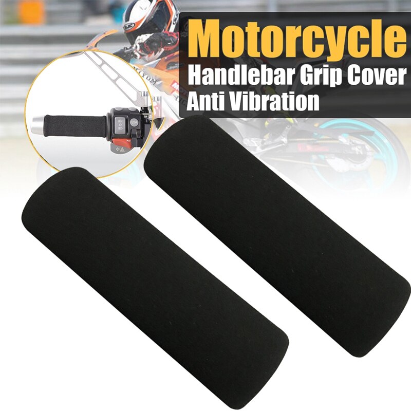 -2PCS Motorcycle Slip-on Foam Anti Vibration Comfort Handlebar Grip Cover Applicable Sleeve Inner Diameter 2.7-3.0 CM: Default Title