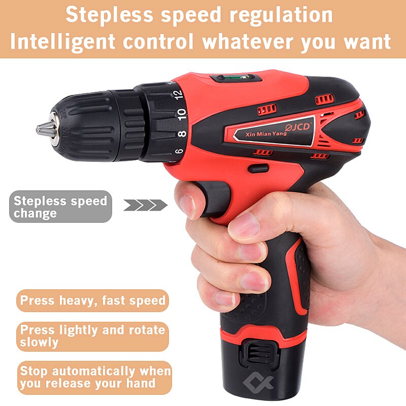 Tester Multimeter Power Tools Combo Kit Cordless Drill Set with 12V Lithium Driver Household Hand Tool Kit for Home Repair